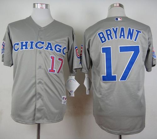 Cubs #17 Kris Bryant Grey 1990 Turn Back The Clock Stitched MLB Jersey - Click Image to Close
